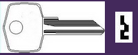 FS941 Single Sided Key 68-72 VOLVO, 65-67 British